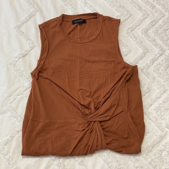 Camel Coloured Wrap style Bodycon dress - Picture 5 of 7